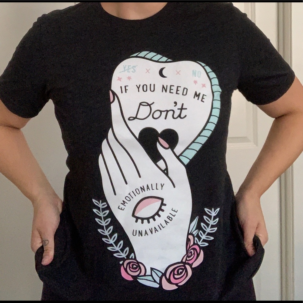 *Emotionally Unavailable* Ouija graphic T-Shirt